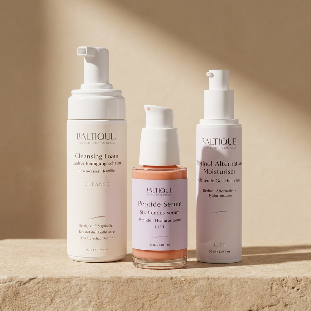 BALTIQUE Lift Starter Routine - Cleansing Foam, Peptide Anti-Aging Serum und Retinol Alternative Moisturiser